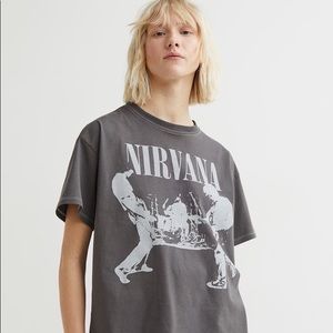 H&M Nirvana Graphic T Shirt Size M